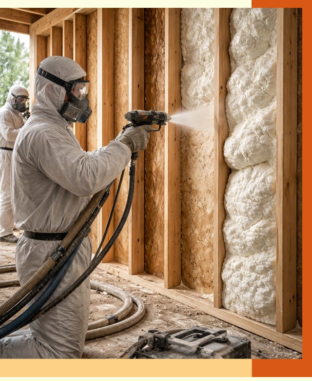 Утепление каркасного дома ППУ в Камышине от 2877 руб./м2 — работа под ключ | ТепломастерКмш