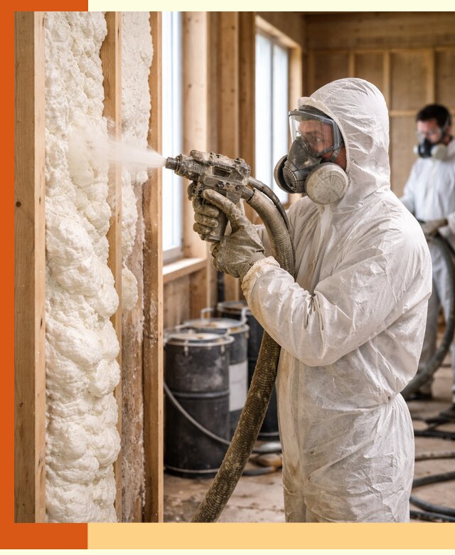 Утепление каркасного дома пенополиуретаном в Камышине