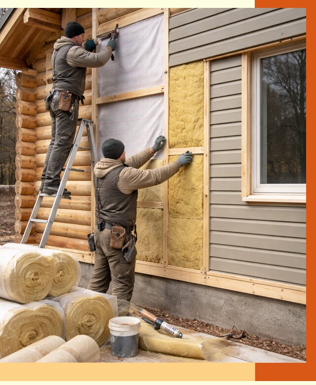 Утепление деревянного дома в Камышине от 6371 руб./м2 — заказать работы | ТепломастерКмш