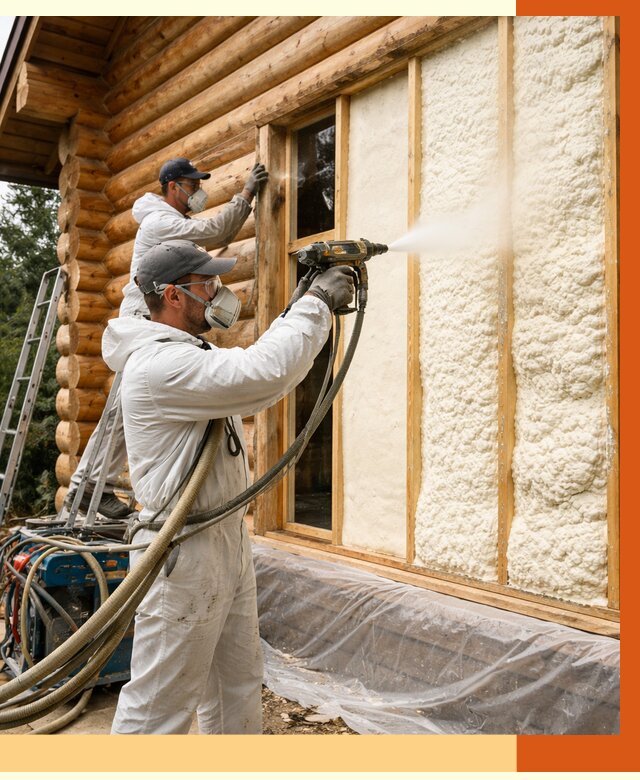 Утепление деревянного дома ППУ в Камышине от 4316 руб/м2 | ТепломастерКмш — под ключ
