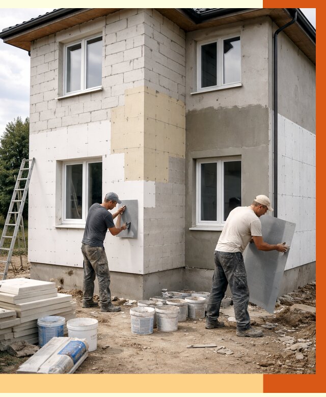 Утепление дома из газобетона в Камышине от 4316 руб./м² — заказать у ТепломастерКмш