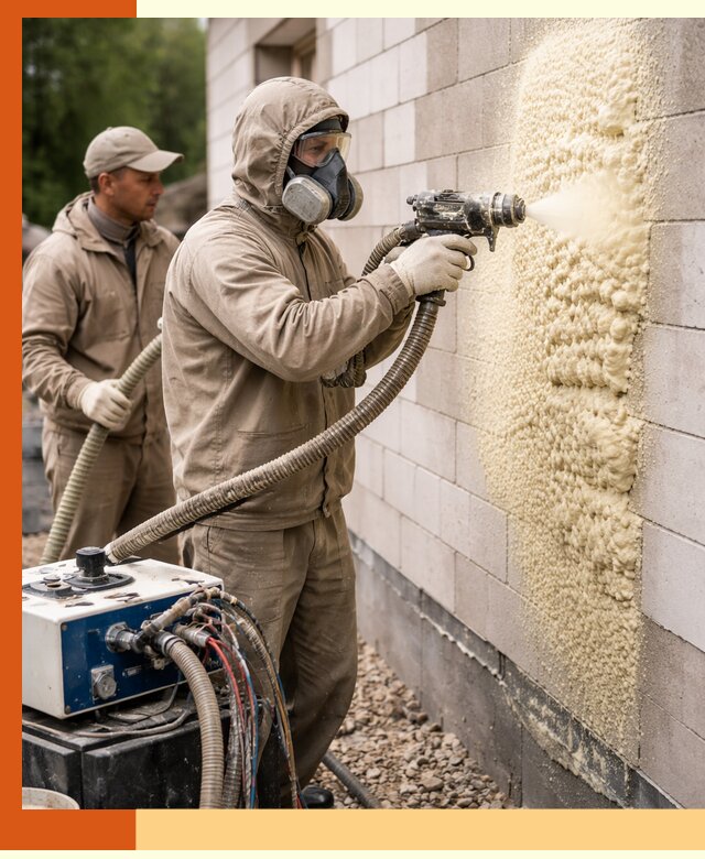 Утепление дома из газобетона ППУ в Камышине — надежная теплоизоляция