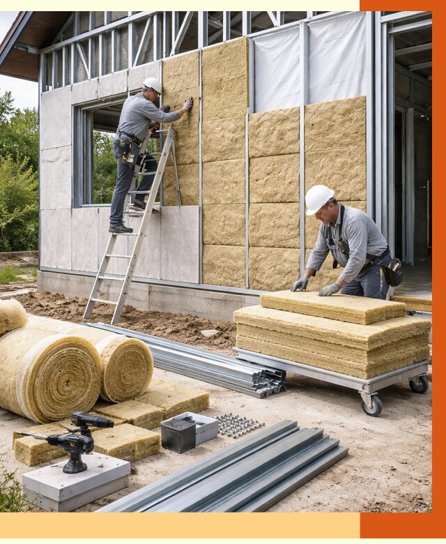 Утепление дома из ЛСТК в Камышине от 5344 руб./м² — профессионально | ТепломастерКмш