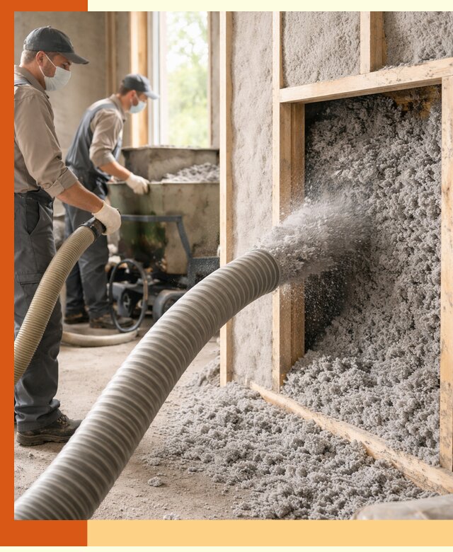 Утепление коттеджа эковатой в Камышине с гарантией качества