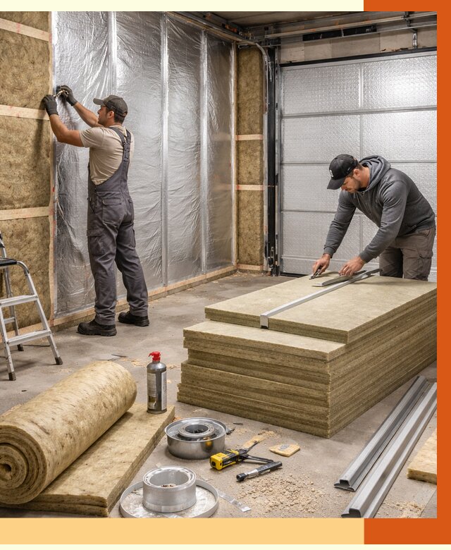 Утепление гаража в Камышине от 4624 руб/м2 — комплексное утепление ворот и стен | ТепломастерКмш