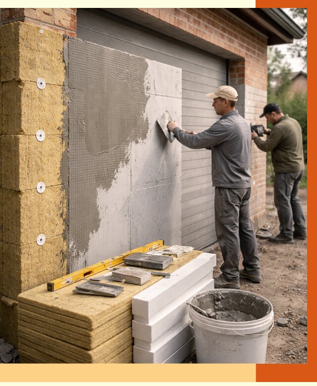 Утепление гаража снаружи в Камышине от 4316 руб. за м2 — наружное утепление под ключ | ТепломастерКмш