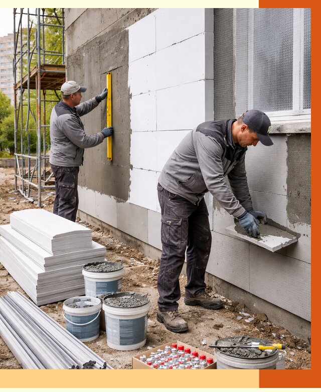 Утепление фасада и стен снаружи в Камышине от 4316 руб. | ТепломастерКмш