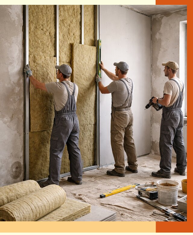 Утепление стен изнутри в Камышине от 2312 руб/м² под ключ | ТепломастерКмш