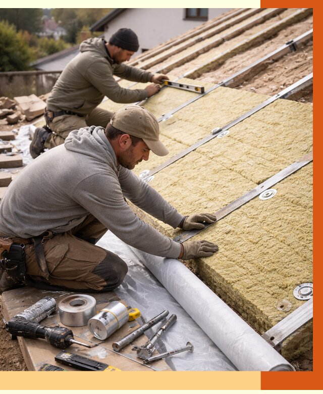 Утепление крыши снаружи в Камышине под ключ от 1233 руб./м2 | ТепломастерКмш