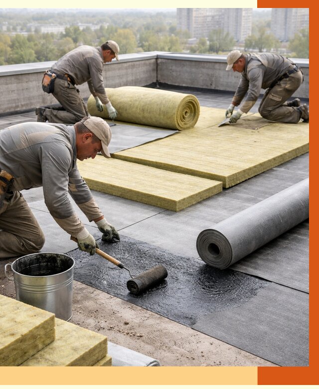 Утепление плоской крыши в Камышине от 7399 руб./м2 под ключ | ТепломастерКмш