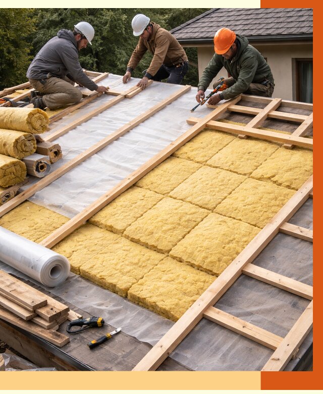 Утепление скатной крыши в Камышине от 1285 руб./м2 под ключ | ТепломастерКмш