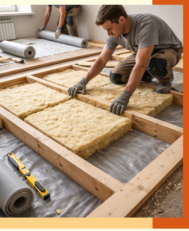 Утепление деревянного пола в Камышине от 1541 руб./м2 под ключ | ТепломастерКмш