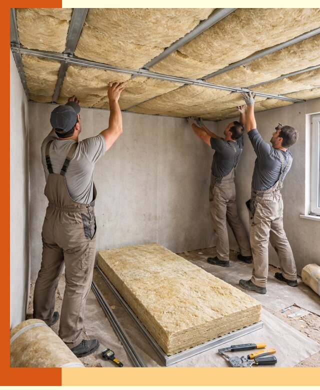 Утепление потолка в Камышине — тепло и без сквозняков