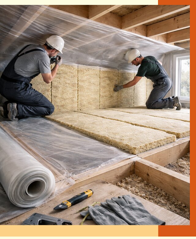 Утепление перекрытий в Камышине от 2929 руб/м2 — утепление межэтажных и чердачных | ТепломастерКмш