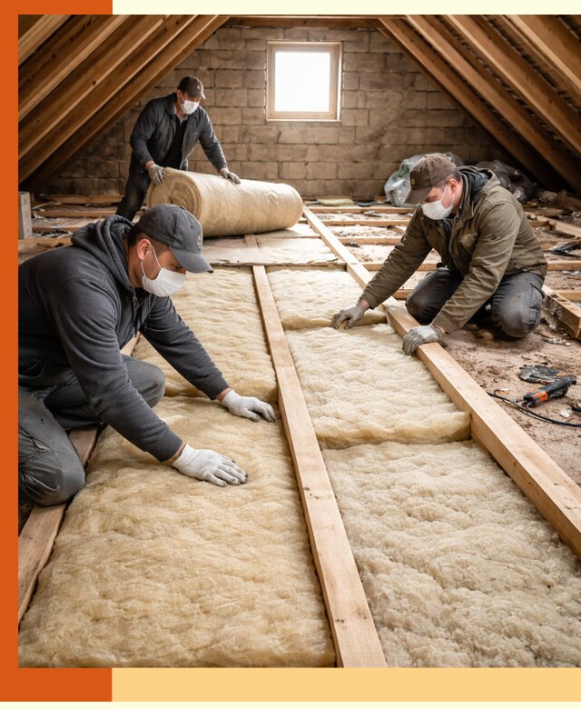 Утепление чердака в Камышине — профессиональная теплоизоляция кровли