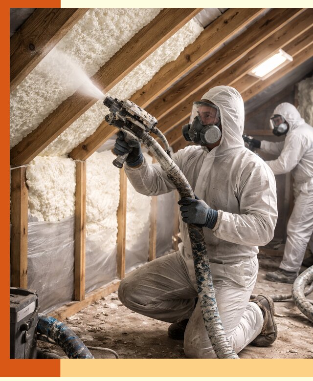 Утепление чердака пенополиуретаном (ППУ) в Камышине