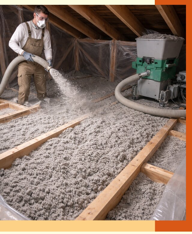 Утепление чердака эковатой в Камышине от 1490 руб/м2 — заказать у ТепломастерКмш