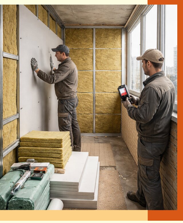 Утепление балкона в Камышине от 4624 руб. под ключ | ТепломастерКмш