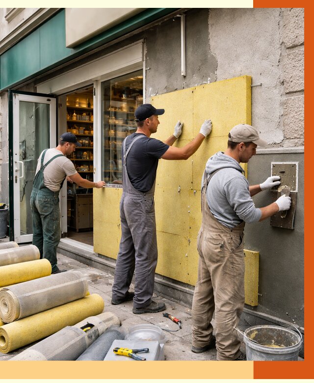 Утепление магазина в Камышине от 4624 руб/м2 — цена, стены и снаружи | ТепломастерКмш