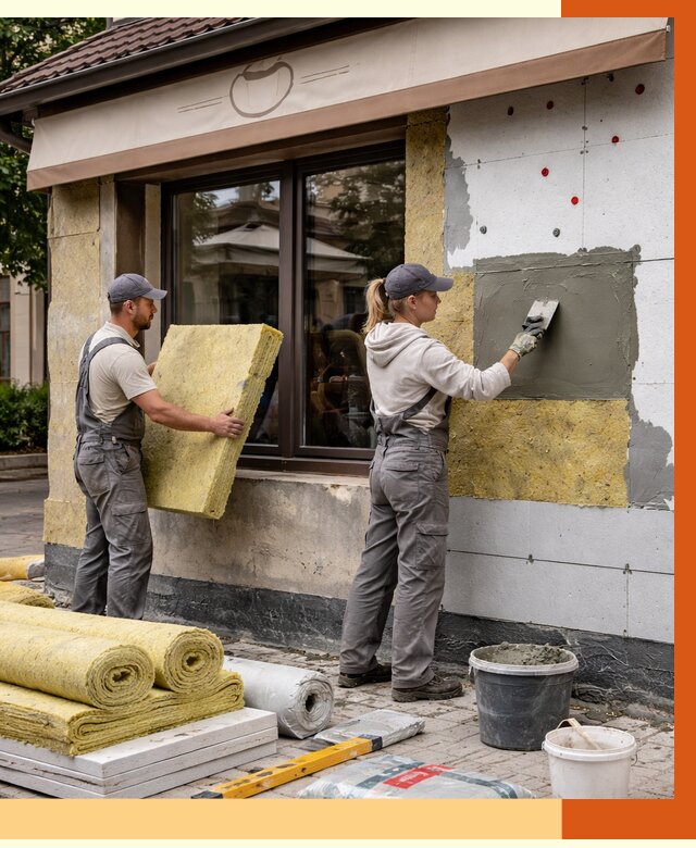 Утепление кафе в Камышине от 4316 руб/м2 — комплексно под ключ | ТепломастерКмш