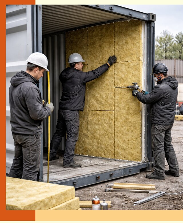 Утепление морского контейнера в Камышине: надежная теплоизоляция и защита