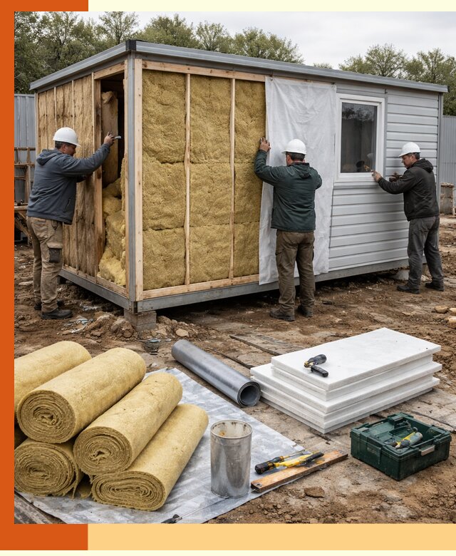 Утепление строительной бытовки под ключ в Камышине для любых условий