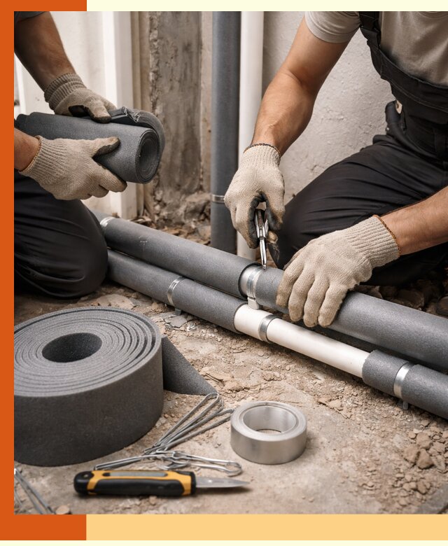 Утепление труб водоснабжения в Камышине — монтаж и защита сети