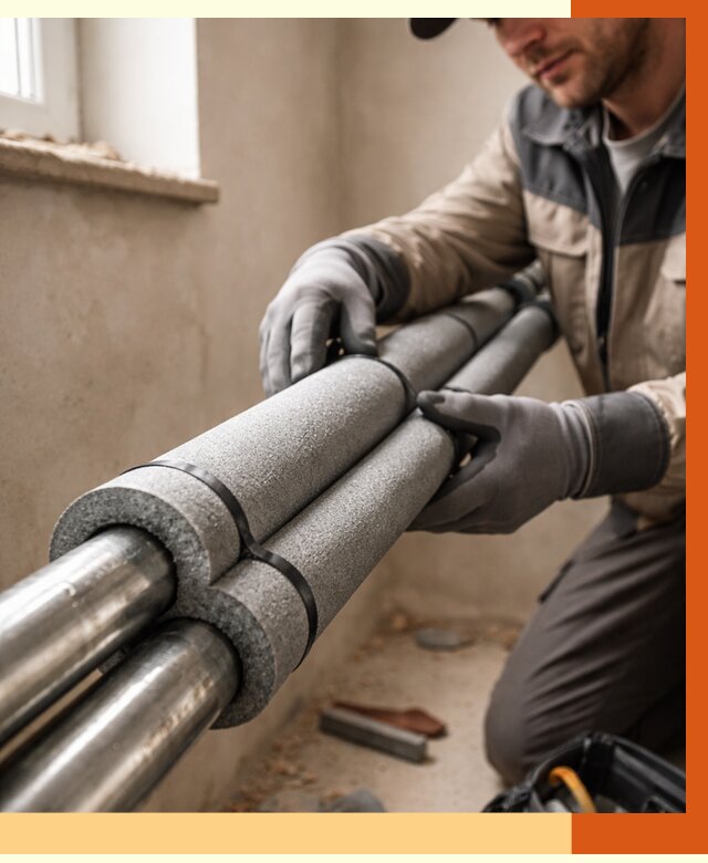 Утепление труб отопления в Камышине от 2929 руб. за м² — услуги под ключ | ТепломастерКмш