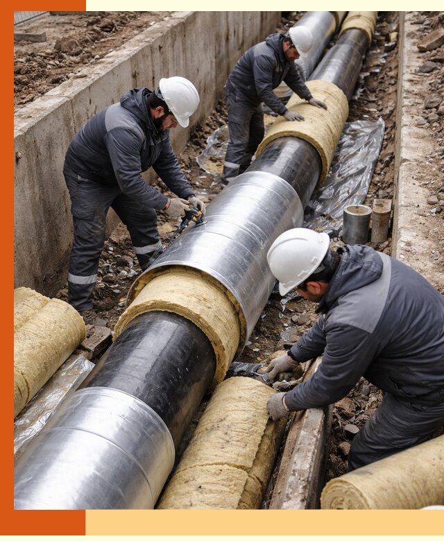 Утепление теплотрассы в Камышине: утеплительные работы и материалы