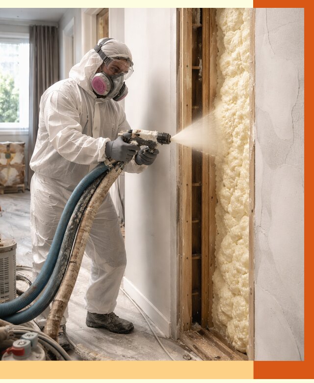 Межстеновое утепление ППУ в Камышине от 2826 руб/м2 — межстенное утепление под ключ | ТепломастерКмш