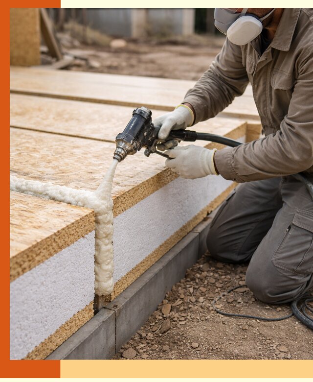 Утепление СИП-панелей пенополиуретаном (ППУ) в Камышине