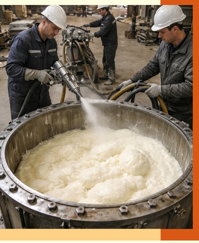 Заливка ППУ в емкости в Камышине от 7450 руб. — утепление емкости под ключ | ТепломастерКмш