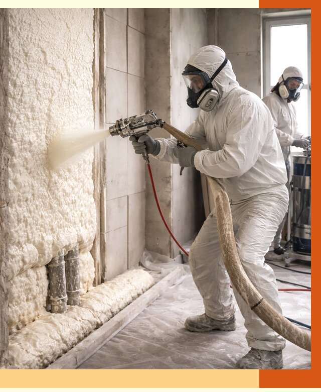 Напыление пенополиуретана в Камышине от 7707 руб./м2 — услуги и монтаж ППУ | ТепломастерКмш