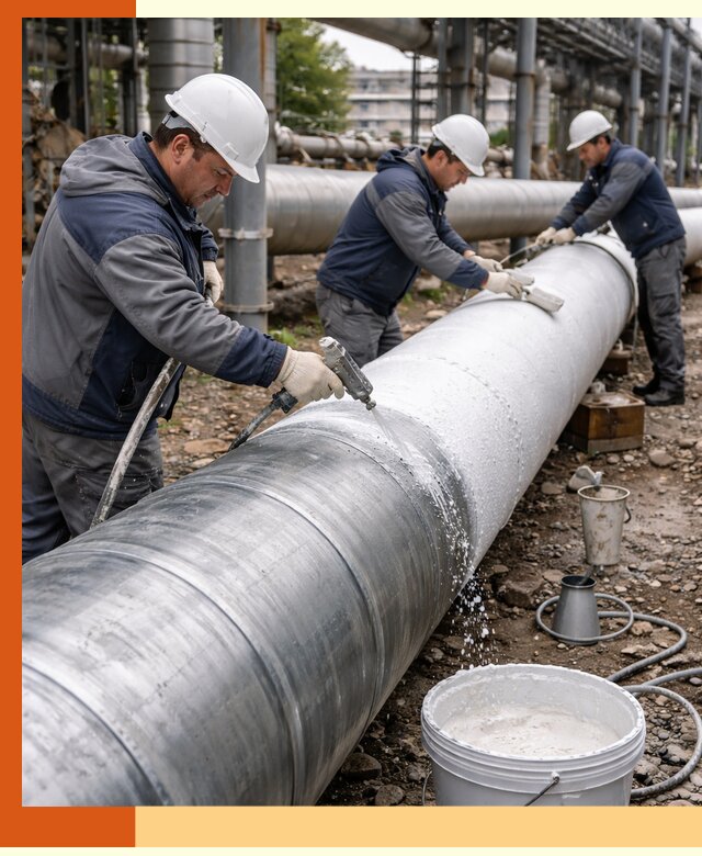 Утепление теплотрассы жидкой теплоизоляцией в Камышине