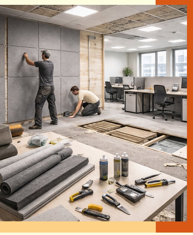 Профессиональная шумоизоляция офиса в Камышине от 6936 руб. за м2 | ТепломастерКмш