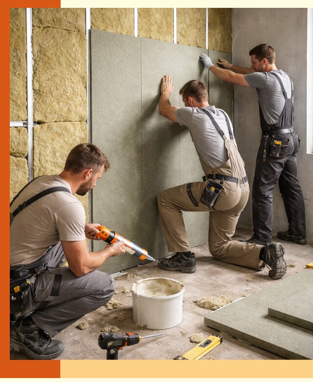 Профессиональная шумоизоляция стен в Камышине для квартир и домов