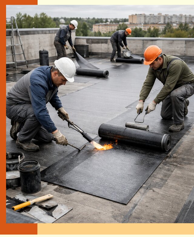 Профессиональная гидроизоляция плоской кровли в Камышине