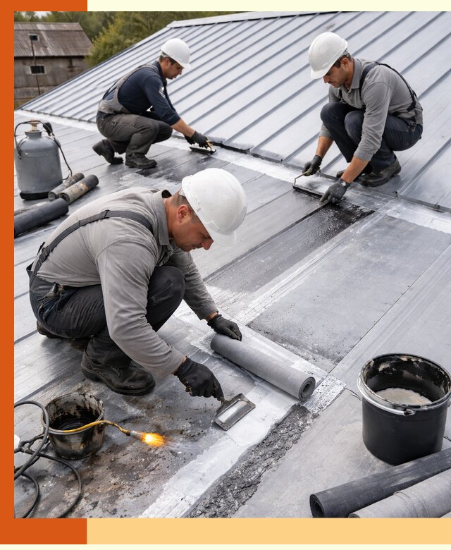 Гидроизоляция металлической кровли с гарантией в Камышине