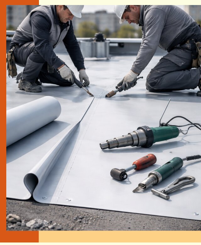 Гидроизоляция мембранной кровли в Камышине: монтаж и ремонт быстро