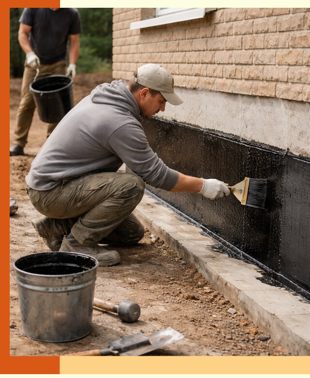 Гидроизоляция цоколя домов и зданий в Камышине эффективными методами