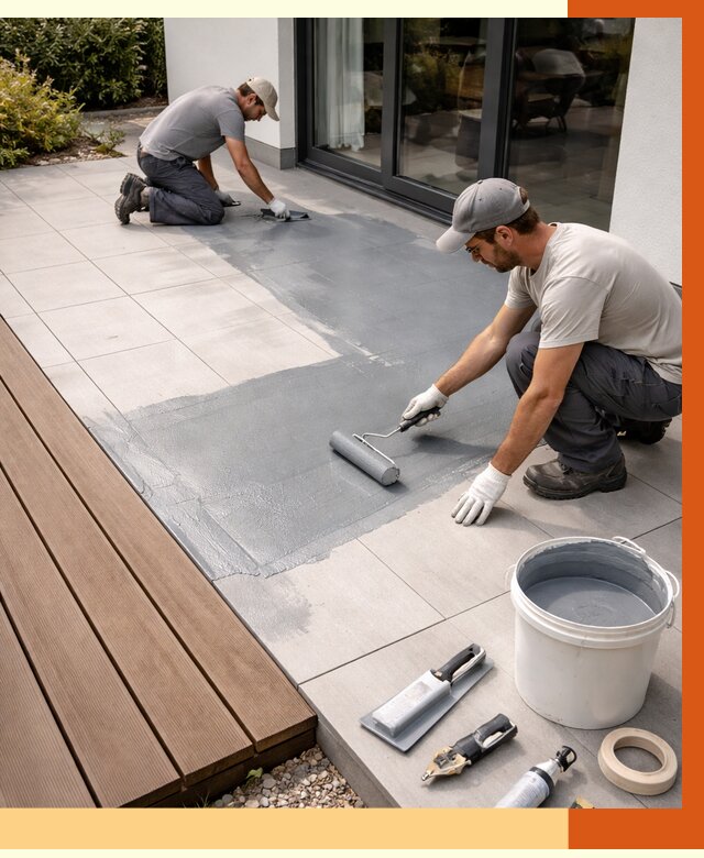 Гидроизоляция террасы в Камышине под ключ от 7707 руб./м² | ТепломастерКмш