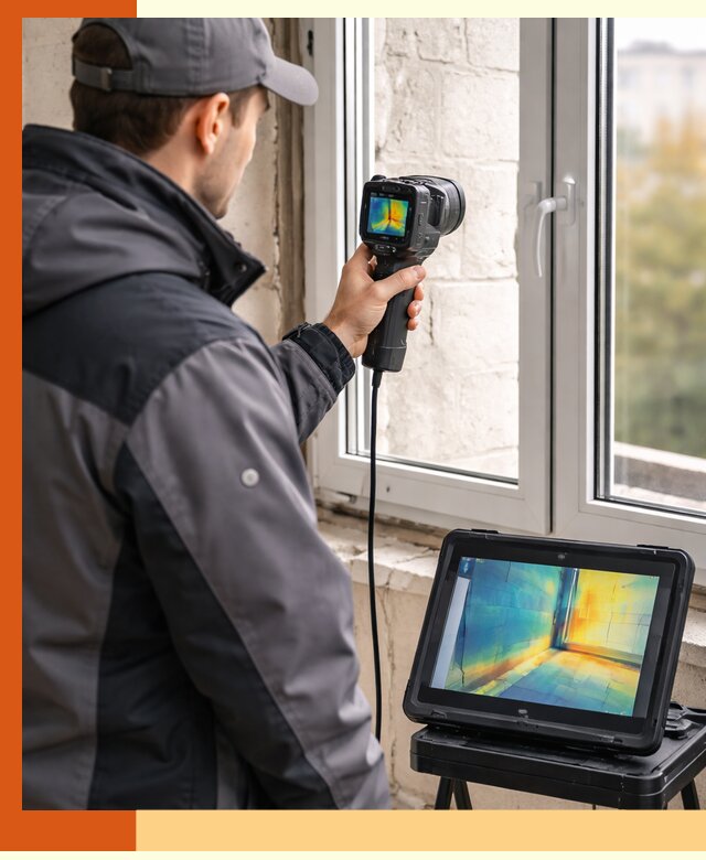 Тепловизионное обследование дома в Камышине для выявления утечек тепла