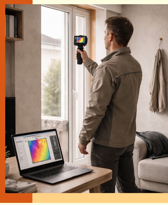 Тепловизионное обследование квартиры в Камышине для поиска утечек тепла