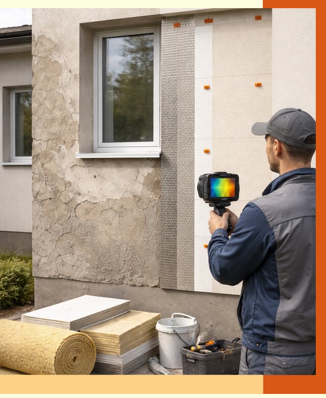 Тепловизионное обследование фасада в Камышине от 4624 руб. под ключ | ТепломастерКмш