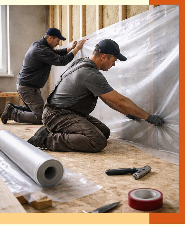 Монтаж пароизоляции в Камышине от 2569 руб. — установка и укладка под ключ | ТепломастерКмш