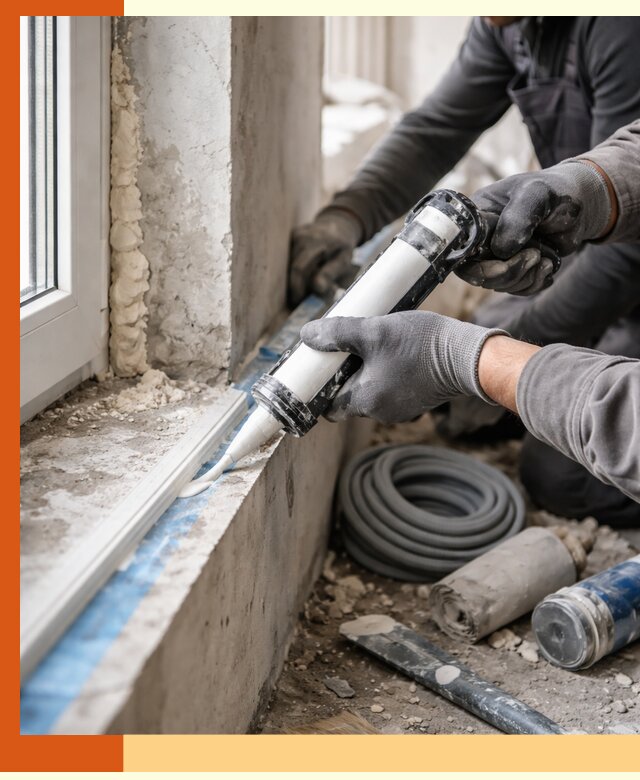 Герметизация стыков и примыканий зданий в Камышине