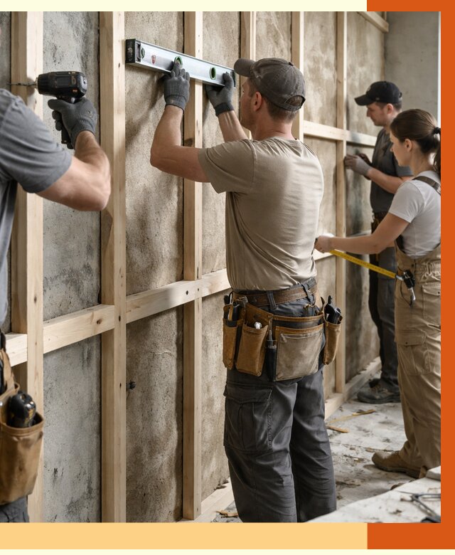 Монтаж обрешетки под утепление в Камышине от 1182 руб/м² | Заказать у ТепломастерКмш