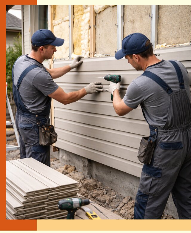 Монтаж сайдинга после утепления в Камышине качественно и надежно